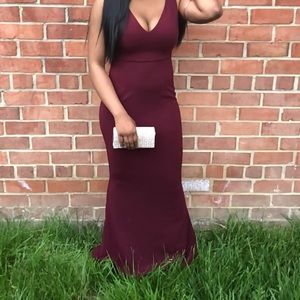 Plum sleeveless maxi dress